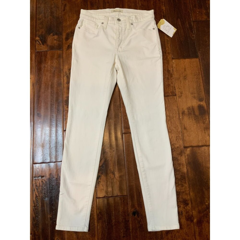 Madewell White 9" High-Rise Skinny Denim Jeans, Size 27